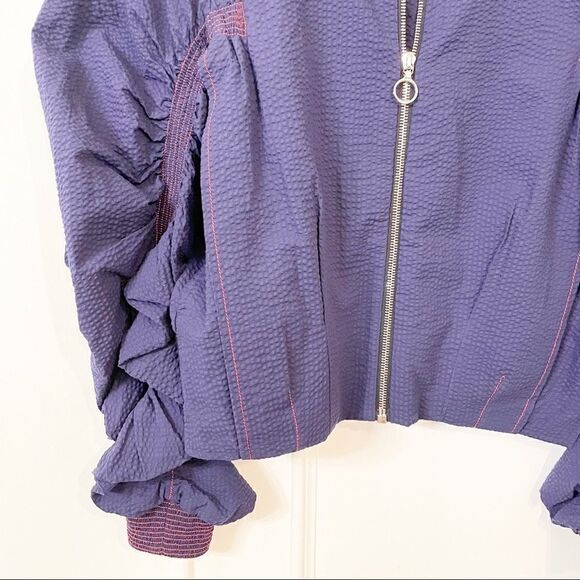 𝅺minki • bomber zip up jacket flared purple - Picture 3 of 5